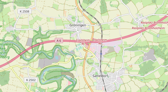 Aire camping-car sur la carte