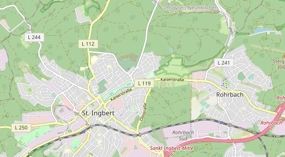 Area di sosta per camper sulla carta