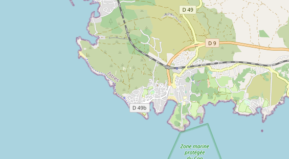 Aire camping-car sur la carte