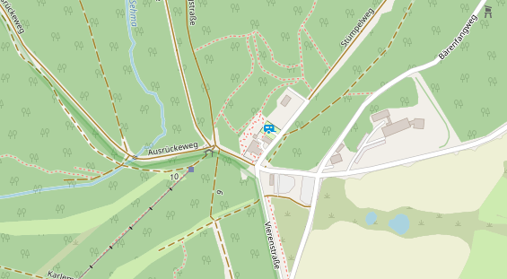 Stellplatz auf Satellitenbild