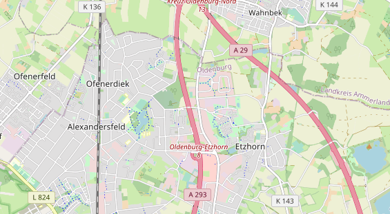 Area di sosta per camper sulla carta