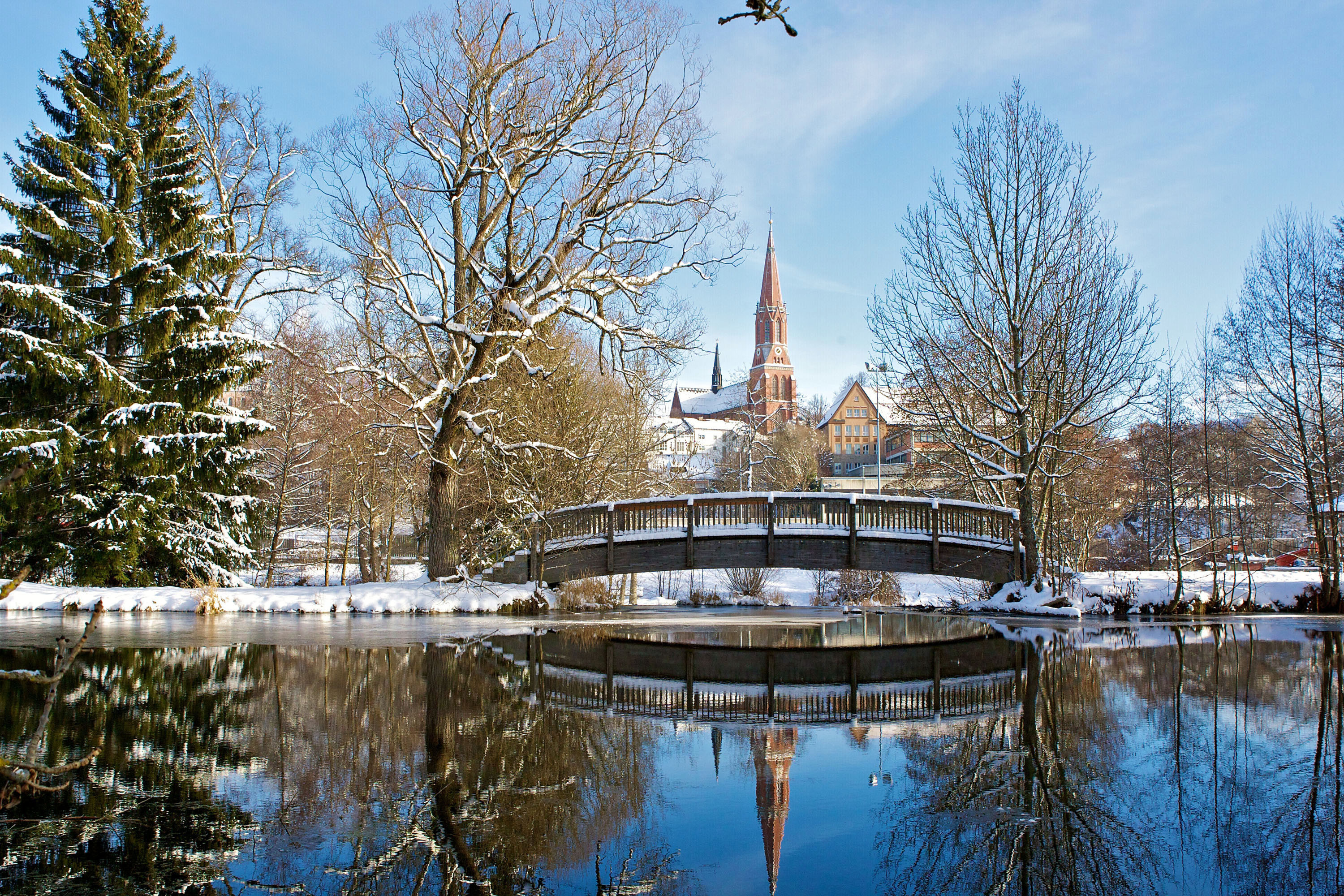 Wohnmobilstellplatz - winterlicher Blick auf Zwiesel - Wohnmobilstellplatz Zwiesel