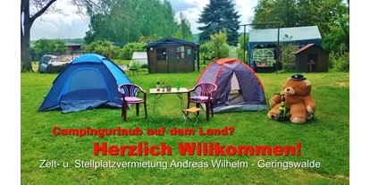 RV park - Wohnwagen erlaubt - Flöha - Campingplatz Geringswalde Stell- u. Zeltplatzvermietung Andreas Wilhelm
