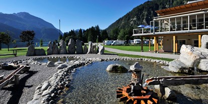 Motorhome parking space - Skilift - Austria - Stellplatz vor und im Alpen Caravan Park Achensee
