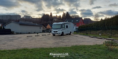 Motorhome parking space - Wintercamping - Bärenstein (Erzgebirgskreis) - Stellplatz Georgi Aue-Am Mulderadweg