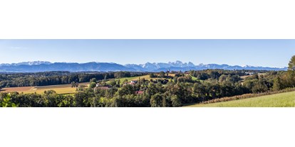 Reisemobilstellplatz - Wohnwagen erlaubt - Trattwörth - Blick nach Hofkirchen und in das Alpenvorland Oberösterreichs - Weinbauer - Pension-Linz