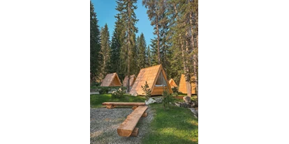 Motorhome parking space - Trentino-South Tyrol - A-frame cabins - Camping Sass Dlacia