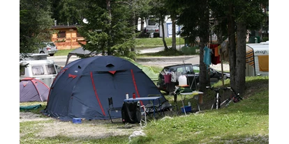 Parkeerplaats voor camper - Sauna - Südtirol - Alpine tent pitches - Camping Sass Dlacia