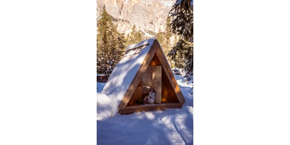 Parkeerplaats voor camper - Trentino-Zuid-Tirol - A-frame cabin - Camping Sass Dlacia