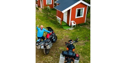 RV park - Stromanschluss - Norway - Fin din lille  hytte, på din reise til /fra Nordkapp - Helt OK å hvile seg ut på veien. - Sandnes Fjord Camping