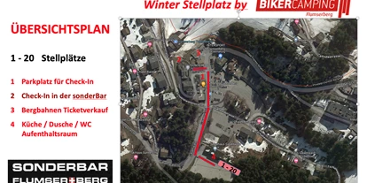 Reisemobilstellplatz - Spielplatz - Ebnat-Kappel - Stellplatz Plan Winter - BikerCamping Flumserberg