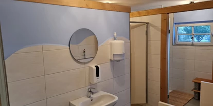 Reisemobilstellplatz - Entsorgung Toilettenkassette - Olbersdorf (Landkreis Görlitz) - moderne Sanitäre Einrichtungen - Lerchenberghof im Spreequellland/ Oberlausitz