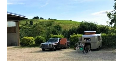 Reisemobilstellplatz - Wohnwagen erlaubt - Bad Mergentheim - Stellplätze im Hof - Bio-Weingut Seitz