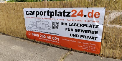 Plaza de aparcamiento para autocaravanas - Wohnwagen erlaubt - Sachsen-Anhalt Süd - carportplatz24.de