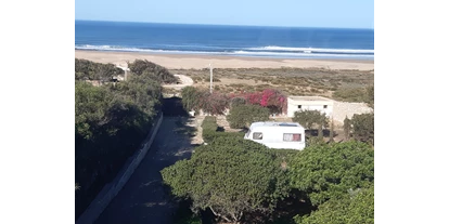Parkeerplaats voor camper - Wohnwagen erlaubt - Marokko - Stellplatz am Meer nahe Essaouira 