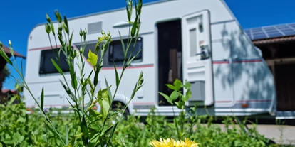 Reisemobilstellplatz - Duschen - Schechen - Wohnmobil, Wohnwagen, Bulli - hier findet jeder einen Platz  - Campingurlaub auf dem Huberhof Hinzing 