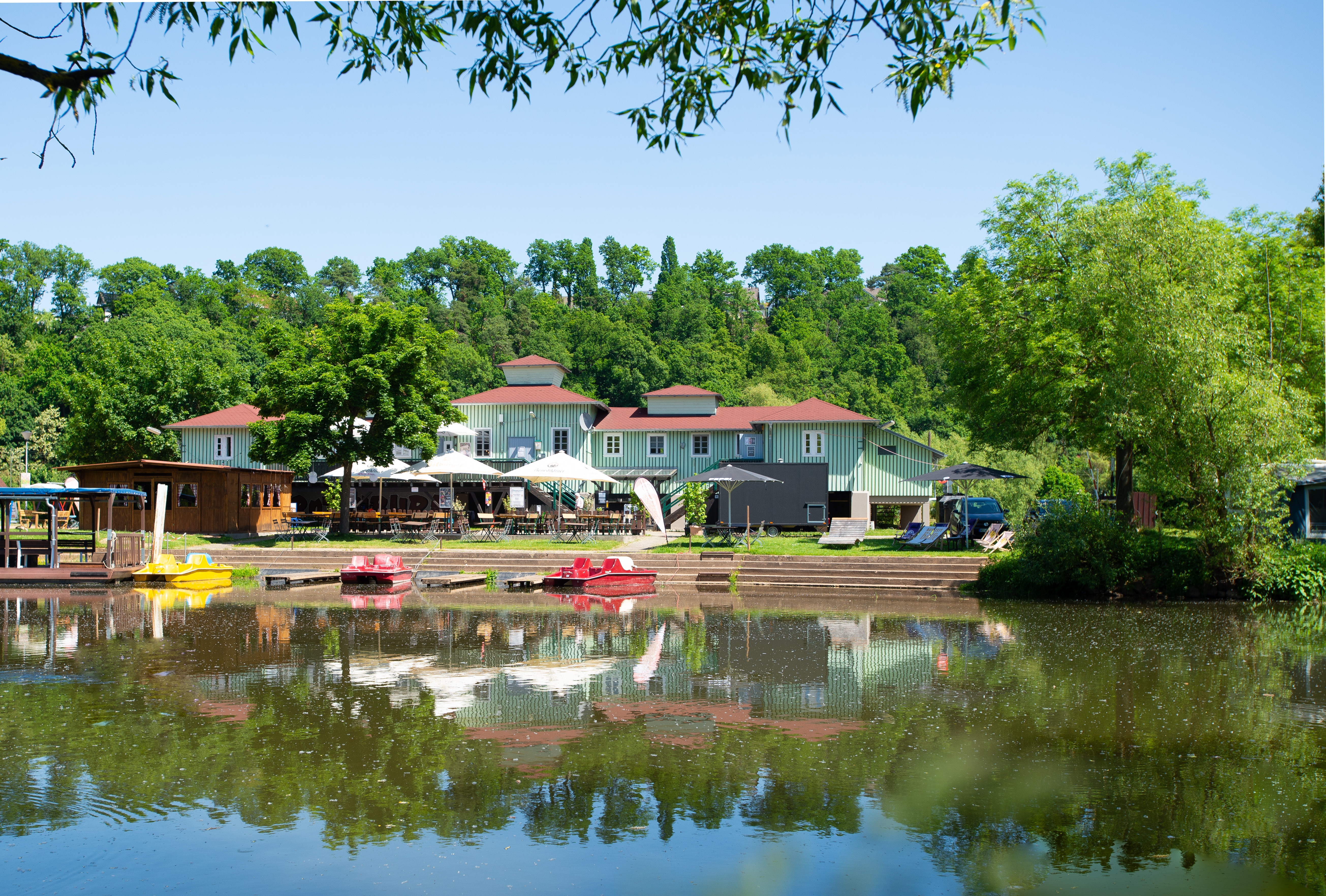aire de camping-car - Gesamtansicht Campingplatz - Campingplatz Rotenburg an der Fulda
