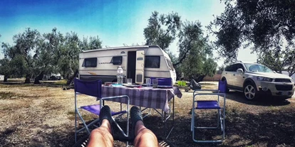 Place de parking pour camping-car - Art des Stellplatz: bei Freizeitpark - Italie - area campeggio - Campeggio Agricampeggio "Brezza tra gli Ulivi" Puglia 