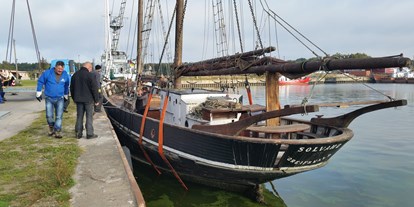 Reisemobilstellplatz - Göhren (Vorpommern-Rügen) - wieder ein neues Schiff - es gibt immer wieder was neues zu entdecken- lasst Euch überraschen - Halbinsel Peenemünde