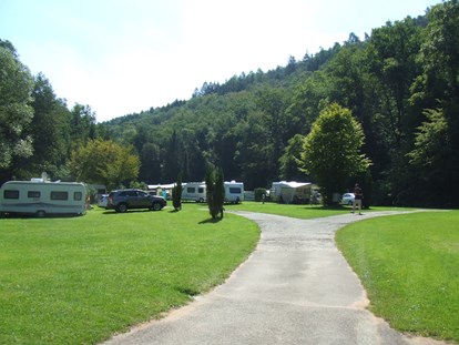 Motorhome parking space - öffentliche Verkehrsmittel - Premium-Stellplätze - Odenwald-Camping-Park