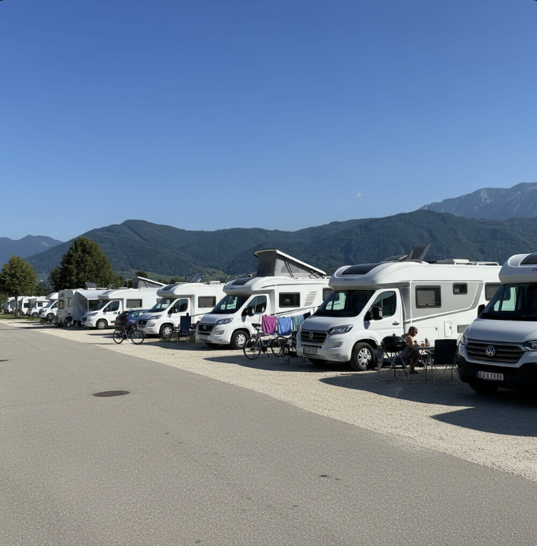 Wohnmobilstellplatz - Tagesstellplatz Nussdorf am Attersee