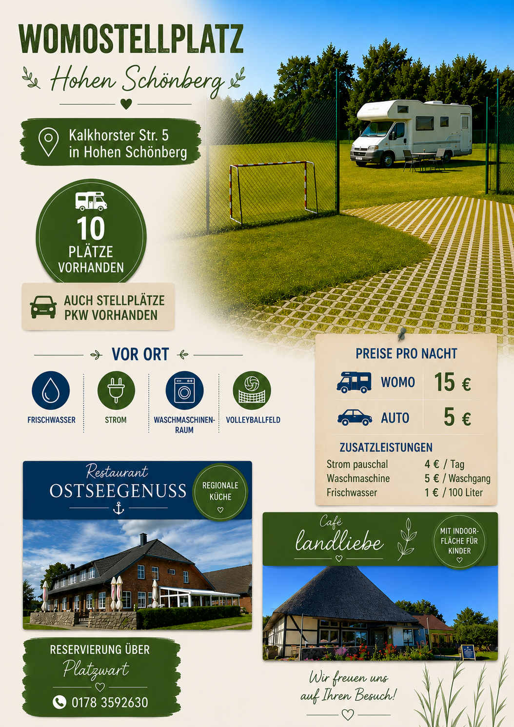 Wohnmobilstellplatz - Unser Flyer - Ostseezauber