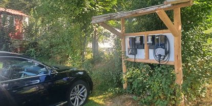Reisemobilstellplatz - Wohnwagen erlaubt - Niedertaufkirchen - 2 neue E-Ladesäulen - Campingplatz am Badesee Marktl