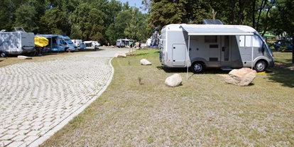 Place de parking pour camping-car - Remlingen (Landkreis Wolfenbüttel) - Bild 1 - Stellplatz am Stadtbad Okeraue