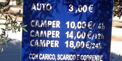 Posto auto camper - WLAN: nur um die Rezeption vorhanden - Italia - Area Sosta del Verde