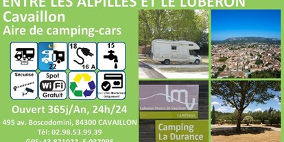 Motorhome parking space - Art des Stellplatz: vor Campingplatz - Bouches du Rhône - Cavaillon