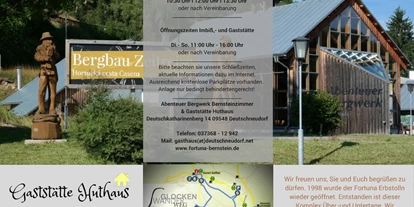 Parkeerplaats voor camper - Rechenberg-Bienenmühle - Kurzzeit am Abenteuer Bergwerk