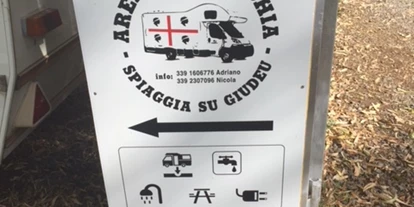 Place de parking pour camping-car - Art des Stellplatz: eigenständiger Stellplatz - Italie - Area Camper Chia
