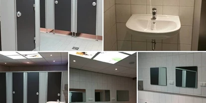 Reisemobilstellplatz - Entsorgung Toilettenkassette - Niedersachsen - Neues Sanitair Gebäude - ACSI CAMPING ELBELING **** BLECKEDE 