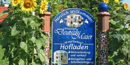 Reisemobilstellplatz - Grauwasserentsorgung - Jöß - Herzlich willkommen - Weinerlebnis, Abhofverkauf Deutsch- Maier, Wildbachberg 16 an der Schilcherweinstrasse 