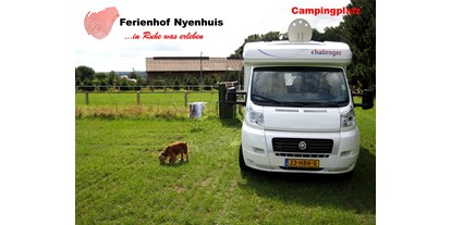Motorhome parking space - Bademöglichkeit für Hunde - Haselünne - Beschreibungstext für das Bild - Ferienhof Nyenhuis