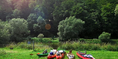 Reisemobilstellplatz - Art des Stellplatz: bei Gaststätte - Hannoversch Münden - Camping Fuldaschleife - Kanutouren für die ganze Familie - Camping Fuldaschleife