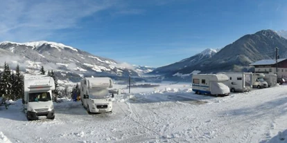 RV park - Frischwasserversorgung - Alpen - Winterpanorama - Panoramastellplatz Friedburg