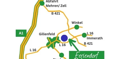 Reisemobilstellplatz - Entsorgung Toilettenkassette - Berlingen (Vulkaneifel) - Anfahrt - Wohnmobilhafen Pulvermaar