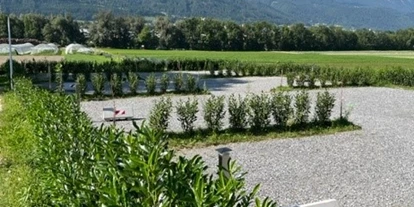 Parkeerplaats voor camper - Bademöglichkeit für Hunde - Oostenrijk - Stellplatz Plankenhof / Wohnmobilstellplatz Tirol 