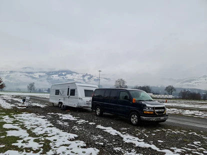 Reisemobilstellplatz - WLAN: nur um die Rezeption vorhanden - Lingenau - Allmend Rheintal