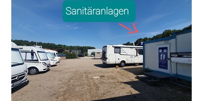 Reisemobilstellplatz - SUP Möglichkeit - Sanitäranlage - Stellplatz zwischen den Seen