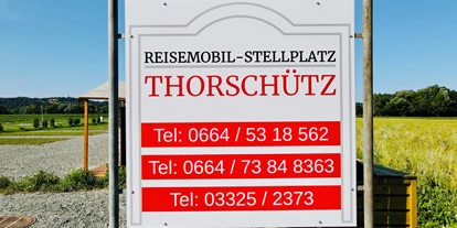 Reisemobilstellplatz - Umgebungsschwerpunkt: am Land - Häusla - Reisemobil-Stellplatz Thorschütz in Königsdorf