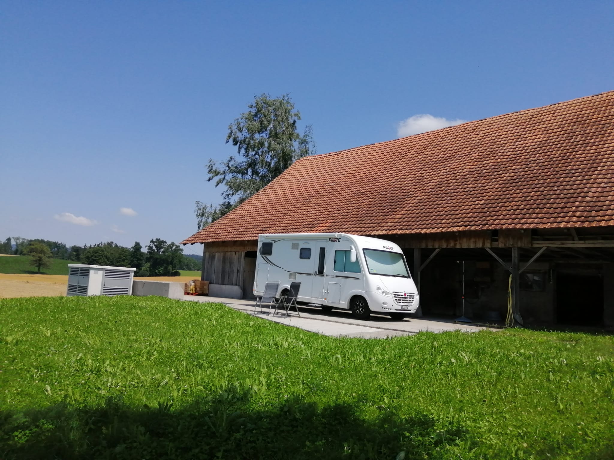 Wohnmobilstellplatz - Stellplatz "beim alten Stall" - Alp-Panorama