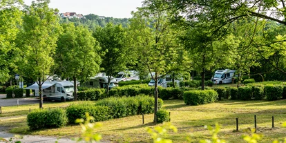 Motorhome parking space - Art des Stellplatz: bei Freibad - Haunetal - Wohnmobilstellplatz Hessisches Kegelspiel