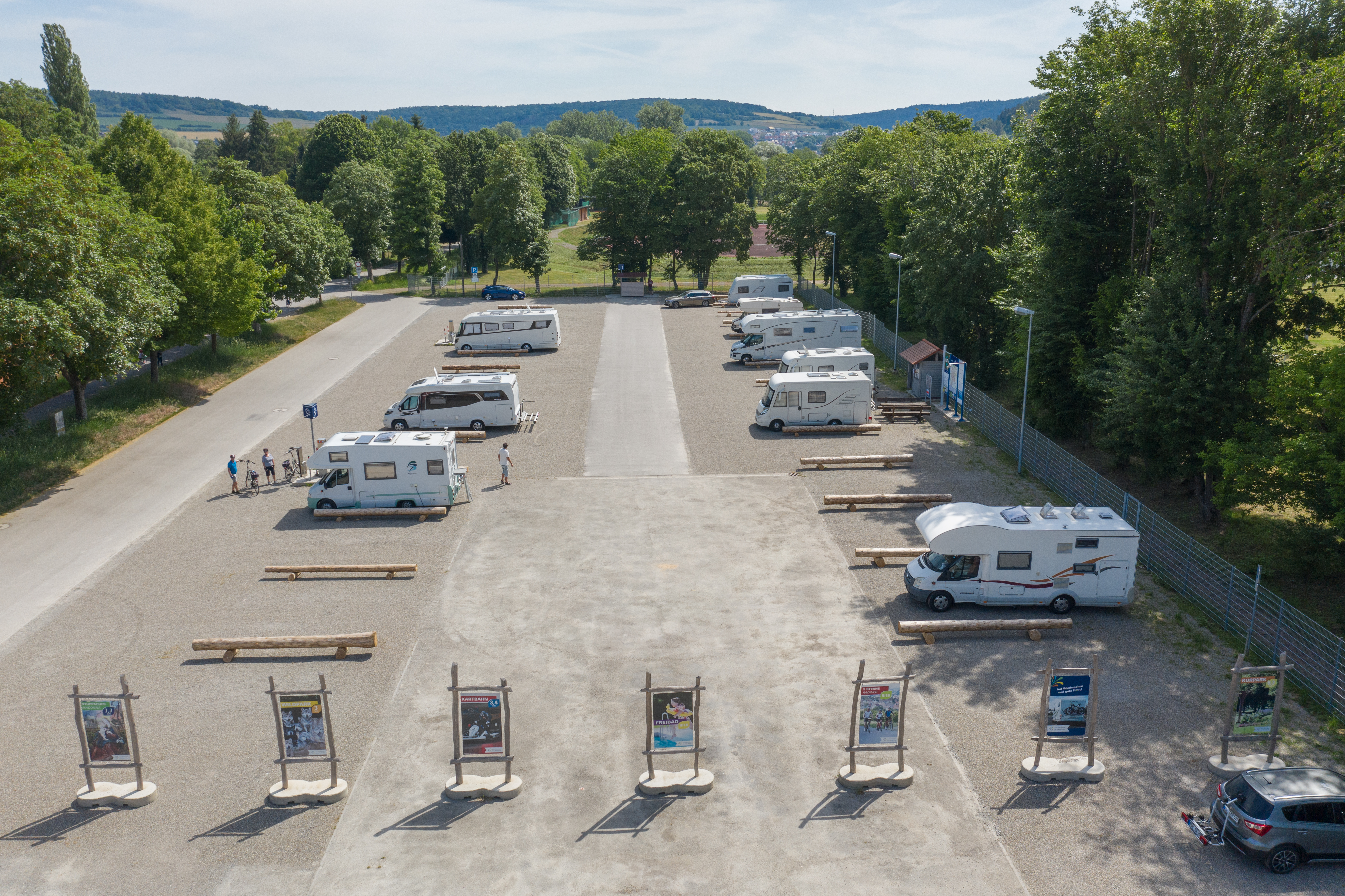 Wohnmobilstellplatz - Luftaufnahme Wohnmobilstellplatz - Wohnmobilstellplatz Bad Mergentheim