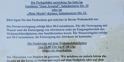 Posto auto camper - Grauwasserentsorgung - Wächtersbach - Stellplatzbedingungen - Wohnmobilstellplatz Mernes