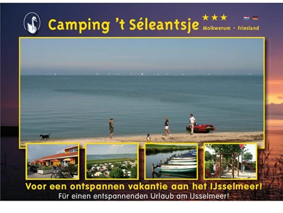 Reisemobilstellplatz - Bademöglichkeit für Hunde - Bant - Prospekt Camping Seleantsje - Campercamping 't Seleantsje Molkwerum