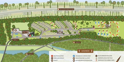 Reisemobilstellplatz - Art des Stellplatz: im Campingplatz - Almere - Camping Map - Camping Vliegenbos
