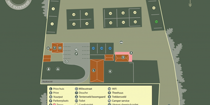 Motorhome parking space - Kuinre - Plan - Camping Het Hazenpad