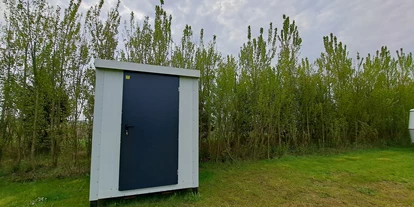 Motorhome parking space - Oudeschild - Privé sanitair  - Camping Noorderwaard Texel